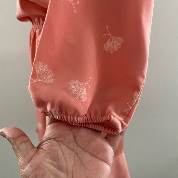 Joie Arryn B Dress Women's S Pink Dandelion Floral Mini Ruffle Flowy Elastic - Picture 7 of 11